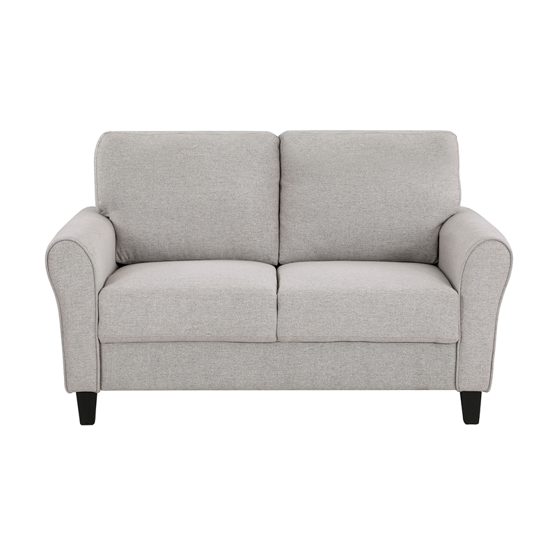 Lexicon Ellery Textured Fabric 2-Piece Upholstered Sofa Set in Sand Brown