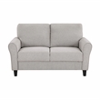 Lexicon Ellery Textured Fabric 2-Piece Upholstered Sofa Set in Sand Brown