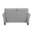 Lexicon Ellery Textured Fabric 2-Piece Upholstered Sofa Set in Dark Gray