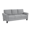 Lexicon Ellery Textured Fabric 2-Piece Upholstered Sofa Set in Dark Gray