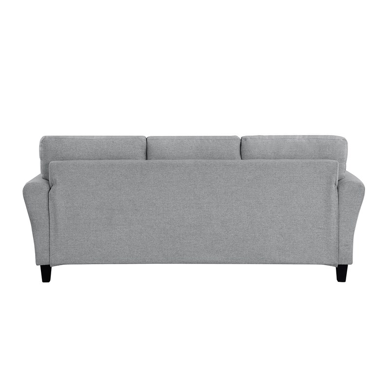 Lexicon Ellery Textured Fabric 2-Piece Upholstered Sofa Set in Dark Gray