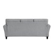 Lexicon Ellery Textured Fabric 2-Piece Upholstered Sofa Set in Dark Gray