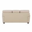 Lexicon Foxborough Leather 2-Piece Upholstered Sofa Set in Cream