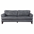 Lexicon Thierry Leather 2-Piece Upholstered Sofa Set in Gray