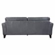 Lexicon Thierry Leather 2-Piece Upholstered Sofa Set in Gray