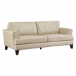 Lexicon Thierry Leather 2-Piece Upholstered Sofa Set in Cream