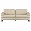 Lexicon Thierry Leather 2-Piece Upholstered Sofa Set in Cream