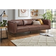 Lexicon Soren Leather 2-Piece Upholstered Sofa Set in Brown