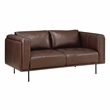 Lexicon Soren Leather 2-Piece Upholstered Sofa Set in Brown