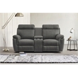 Lexicon Clifton Microfiber 2-Piece Upholstered Manual Reclining Sofa Set in Gray