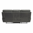 Lexicon Clifton Microfiber 2-Piece Upholstered Manual Reclining Sofa Set in Gray