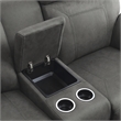 Lexicon Clifton Microfiber 2-Piece Upholstered Manual Reclining Sofa Set in Gray