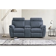 Lexicon Clifton Microfiber 2-Piece Upholstered Manual Reclining Sofa Set in Blue