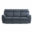 Lexicon Clifton Microfiber 2-Piece Upholstered Manual Reclining Sofa Set in Blue