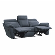 Lexicon Clifton Microfiber 2-Piece Upholstered Manual Reclining Sofa Set in Blue