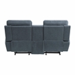 Lexicon Clifton Microfiber 2-Piece Upholstered Manual Reclining Sofa Set in Blue