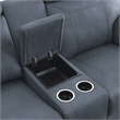 Lexicon Clifton Microfiber 2-Piece Upholstered Manual Reclining Sofa Set in Blue
