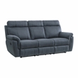 Lexicon Clifton Microfiber 2-Piece Upholstered Manual Reclining Sofa Set in Blue