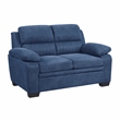 Lexicon Holleman Textured Fabric 2-Piece Upholstered Sofa Set in Blue