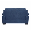 Lexicon Holleman Textured Fabric 2-Piece Upholstered Sofa Set in Blue