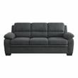 Lexicon Holleman Textured Fabric 2-Piece Upholstered Sofa Set in Dark Gray