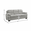 Lexicon Holleman Textured Fabric 2-Piece Upholstered Sofa Set in Light Gray