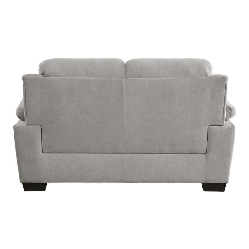Lexicon Holleman Textured Fabric 2-Piece Upholstered Sofa Set in Light Gray