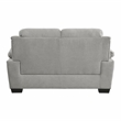 Lexicon Holleman Textured Fabric 2-Piece Upholstered Sofa Set in Light Gray