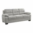 Lexicon Holleman Textured Fabric 2-Piece Upholstered Sofa Set in Light Gray