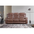 Lexicon Putnam 2-Piece Upholstered Power Reclining Sofa Set in Brown