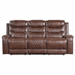 Lexicon Putnam 2-Piece Upholstered Power Reclining Sofa Set in Brown