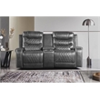 Lexicon Putnam 2-Piece Upholstered Power Reclining Sofa Set in Gray