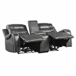 Lexicon Putnam 2-Piece Upholstered Power Reclining Sofa Set in Gray