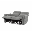 Lexicon Edition Chenille 2-Piece Upholstered Power Reclining Sofa Set in Gray