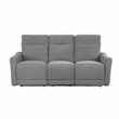 Lexicon Edition Chenille 2-Piece Upholstered Power Reclining Sofa Set in Gray