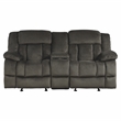 Lexicon Laurelton Microfiber 2-Piece Manual Reclining Sofa Set in Chocolate