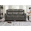 Lexicon Centeroak Microfiber 2-Piece Manual Reclining Sofa Set in Gray