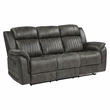 Lexicon Centeroak Microfiber 2-Piece Manual Reclining Sofa Set in Gray