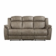 Lexicon Centeroak Microfiber 2-Piece Manual Reclining Sofa Set in Sandy Brown
