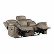 Lexicon Centeroak Microfiber 2-Piece Manual Reclining Sofa Set in Sandy Brown