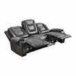 Lexicon Briscoe Faux Leather 2-Piece Manual Reclining Sofa Set in Gray