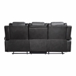 Lexicon Briscoe Faux Leather 2-Piece Manual Reclining Sofa Set in Gray