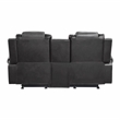 Lexicon Briscoe Faux Leather 2-Piece Manual Reclining Sofa Set in Gray