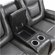 Lexicon Briscoe Faux Leather 2-Piece Manual Reclining Sofa Set in Gray