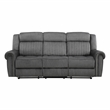 Lexicon Brennen Microfiber 2-Piece Manual Reclining Sofa Set in Charcoal