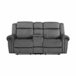 Lexicon Brennen Microfiber 2-Piece Manual Reclining Sofa Set in Charcoal