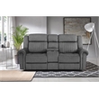 Lexicon Brennen Microfiber 2-Piece Power Reclining Sofa Set in Charcoal