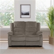 Lexicon Jarita Microfiber 2-Piece Manual Reclining Sofa Set in Chocolate