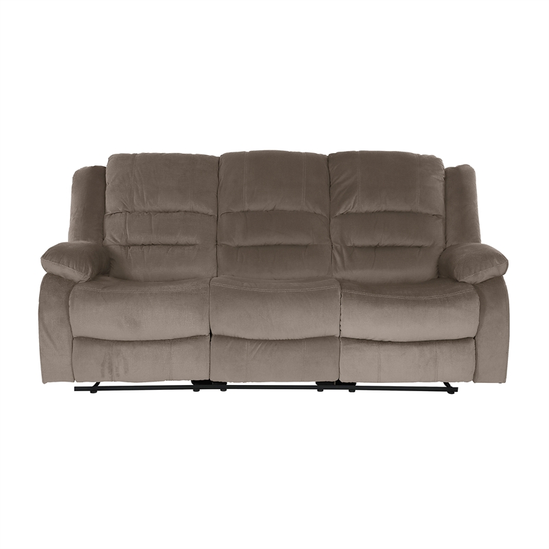 Lexicon Jarita Microfiber 2-Piece Manual Reclining Sofa Set in Chocolate
