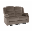 Lexicon Jarita Microfiber 2-Piece Manual Reclining Sofa Set in Chocolate